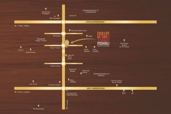 Down Town Location Map